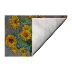کادوپیچ پارچه‌ ای طرح دسته گل آفتابگردان از مونه