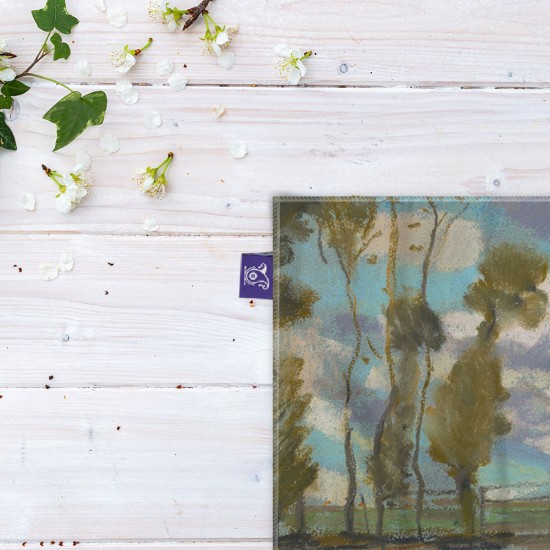 کادوپیچ پارچه‌ ای طرح سه گاو در حال چرا از مونه