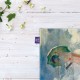 کادوپیچ پارچه‌ ای طرح زنی با چتر آفتابی از مونه
