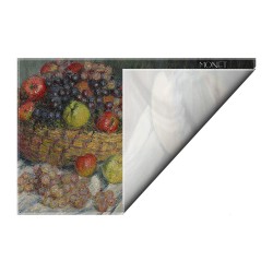 کادوپیچ پارچه‌ ای طرح طبیعت بی جان با خربزه شیرین از مونه