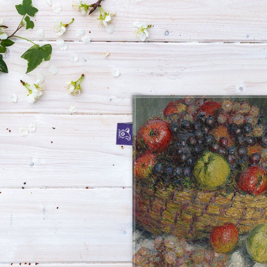 کادوپیچ پارچه‌ ای طرح طبیعت بی جان با خربزه شیرین از مونه