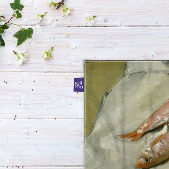 کادوپیچ پارچه‌ ای طرح شاه ماهی قرمز از مونه