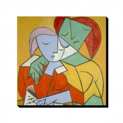 تابلو شاسی طرح دو دختر در حال مطالعه از پیکاسو