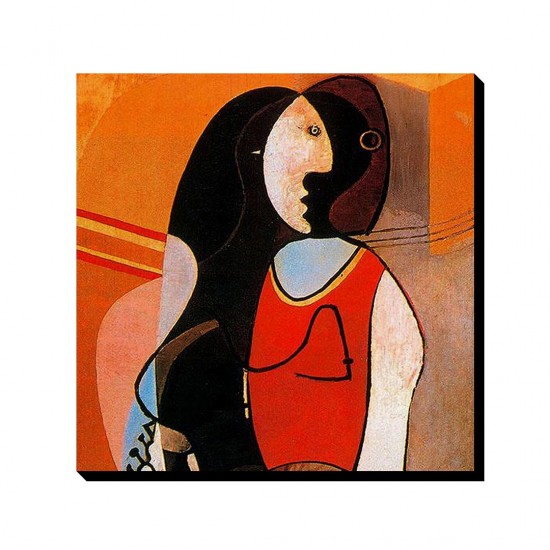 تابلو شاسی طرح زن نشسته از پیکاسو