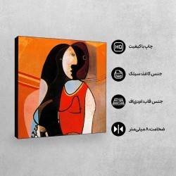 تابلو شاسی طرح زن نشسته از پیکاسو