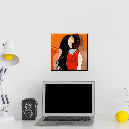 تابلو شاسی طرح زن نشسته از پیکاسو