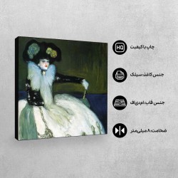 تابلو شاسی طرح زنی با لباس آبی از پیکاسو