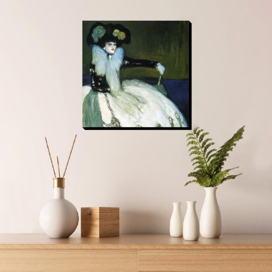 تابلو شاسی طرح زنی با لباس آبی از پیکاسو