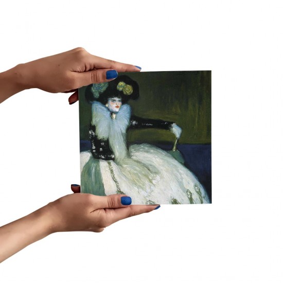 تابلو شاسی طرح زنی با لباس آبی از پیکاسو