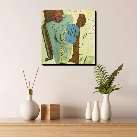 تابلو شاسی طرح زن با گیتار از پیکاسو