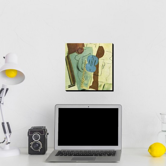 تابلو شاسی طرح زن با گیتار از پیکاسو