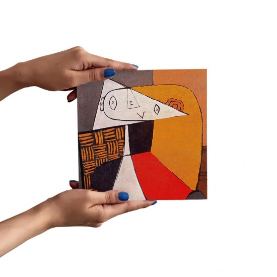 تابلو شاسی طرح زن نشسته از پیکاسو