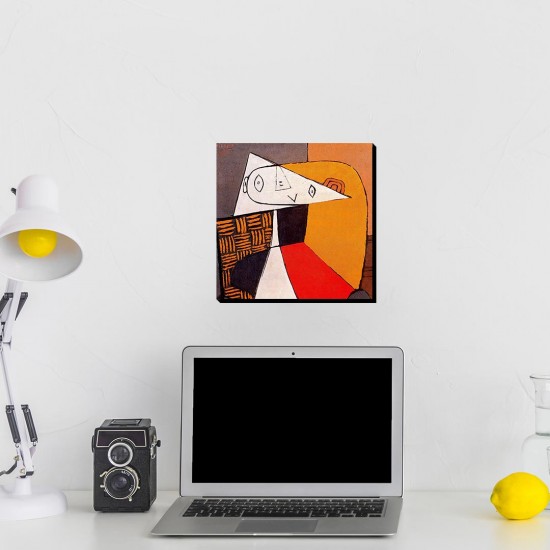 تابلو شاسی طرح زن نشسته از پیکاسو