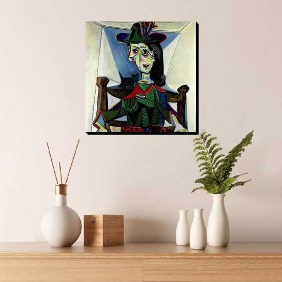 تابلو شاسی طرح دورا مار و گربه از پیکاسو