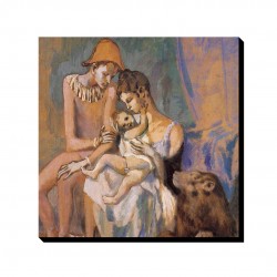 تابلو شاسی طرح خانواده آکروبات ها با میمون از پیکاسو