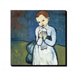 تابلو شاسی طرح بچه با کبوتر از پیکاسو