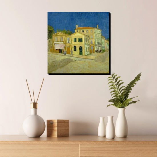 تابلو شاسی طرح خانه زرد از ونگوگ