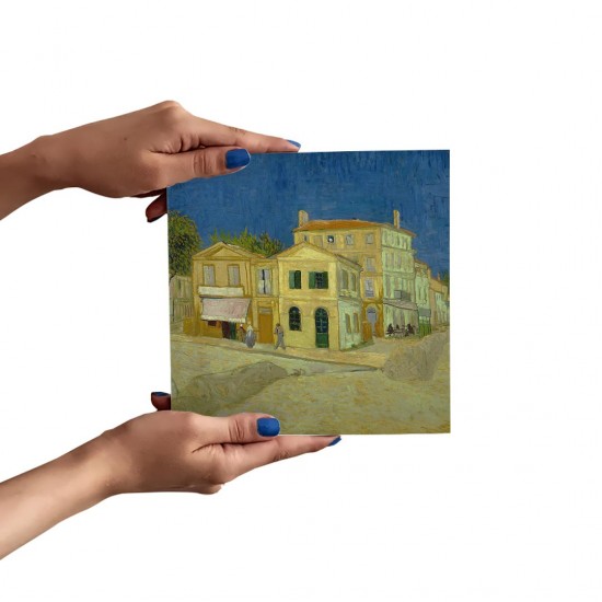 تابلو شاسی طرح خانه زرد از ونگوگ