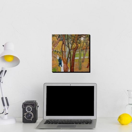 تابلو شاسی طرح باغ بیمارستان سن پائول از ونگوگ