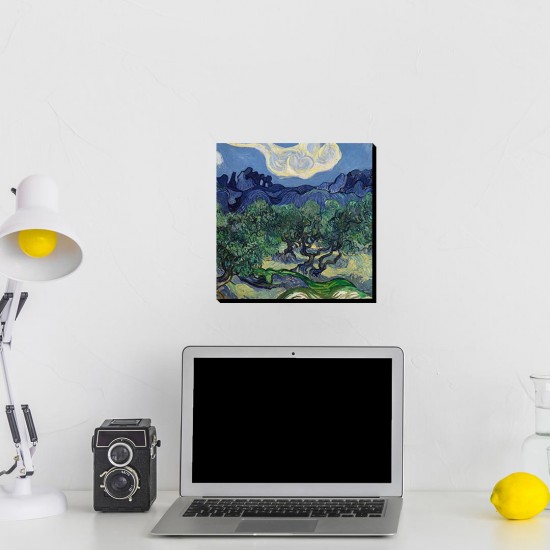 تابلو شاسی طرح درخت های زیتون از ونگوگ
