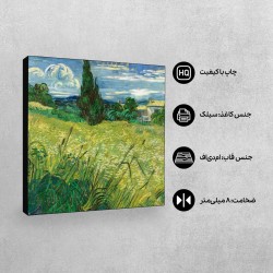 تابلو شاسی طرح مزرعه سبز از ونگوگ