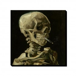 تابلو شاسی طرح اسکلت با سیگار روشن از ونگوگ