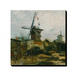 تابلو شاسی طرح آسیاب های بادی در مون‌مارتر از ونگوگ