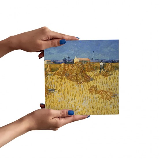 تابلو شاسی طرح خرمن ذرت در پروانس از ونگوگ