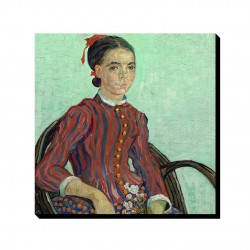 تابلو شاسی طرح خانم لا موسمه از ونگوگ