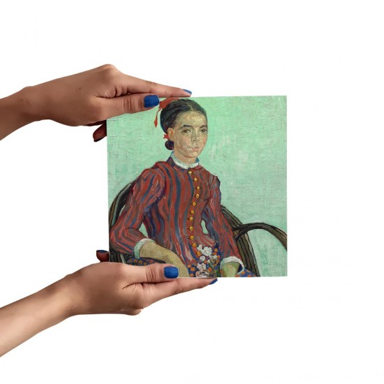 تابلو شاسی طرح خانم لا موسمه از ونگوگ