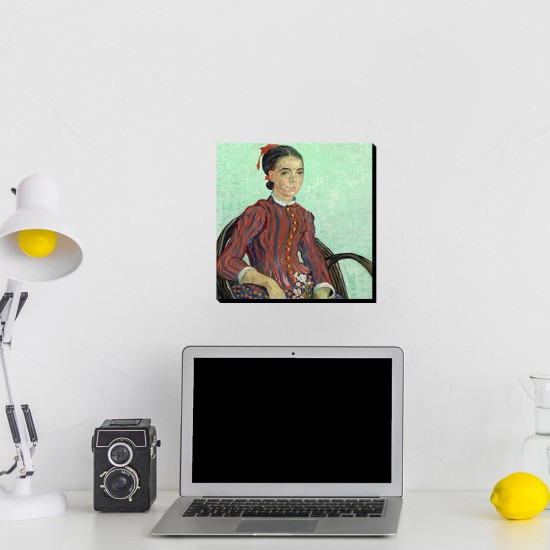 تابلو شاسی طرح خانم لا موسمه از ونگوگ