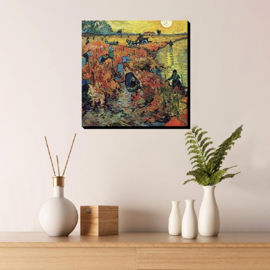 تابلو شاسی طرح تاکستان قرمز از ونگوگ