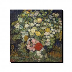 تابلو شاسی طرح دسته گلی در گلدان از ونگوگ