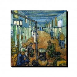 تابلو شاسی طرح خوابگاه بیمارستانی در آرلس از ونگوگ