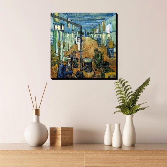 تابلو شاسی طرح خوابگاه بیمارستانی در آرلس از ونگوگ