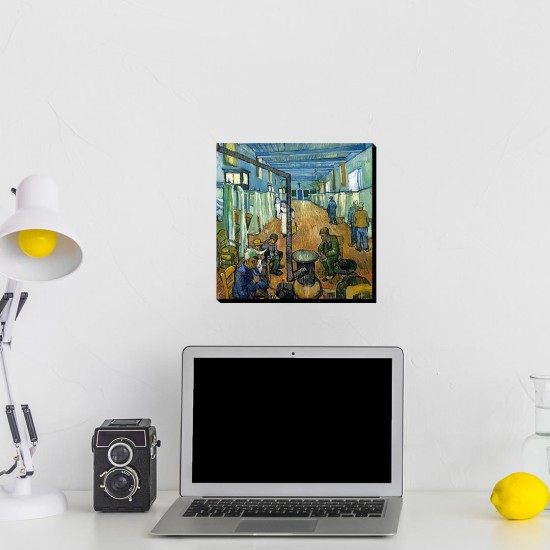 تابلو شاسی طرح خوابگاه بیمارستانی در آرلس از ونگوگ