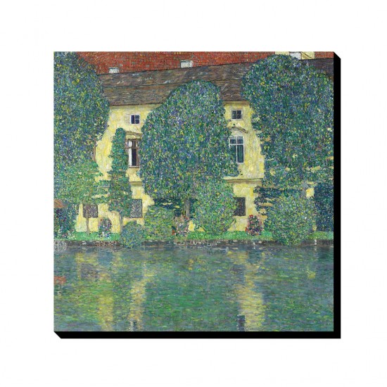 تابلو شاسی طرح اتاق قلعه ای روی دریاچه از کلیمت