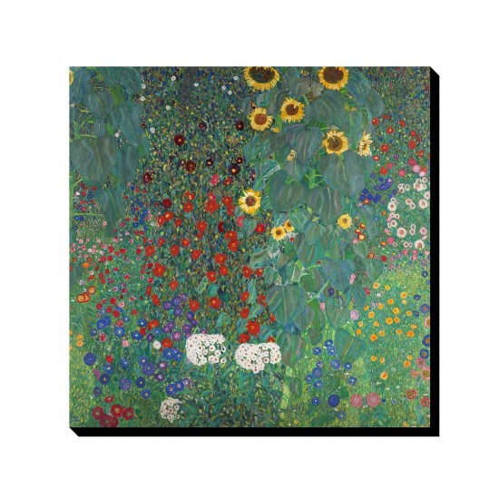 تابلو شاسی طرح باغ گل های آفتابگردان از کلیمت