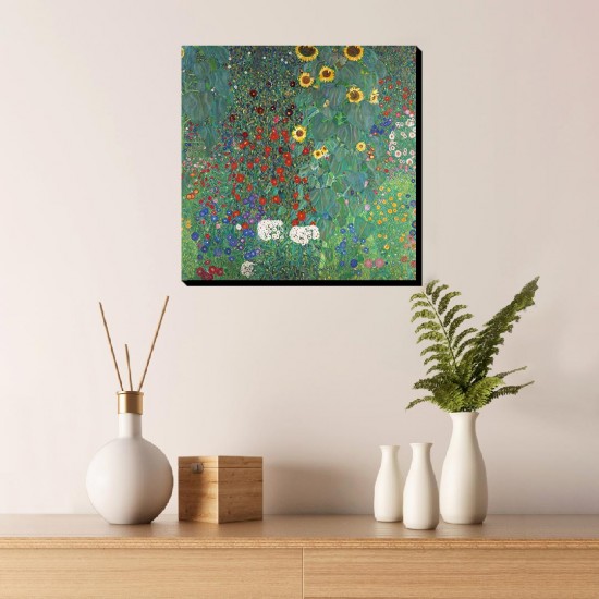 تابلو شاسی طرح باغ گل های آفتابگردان از کلیمت