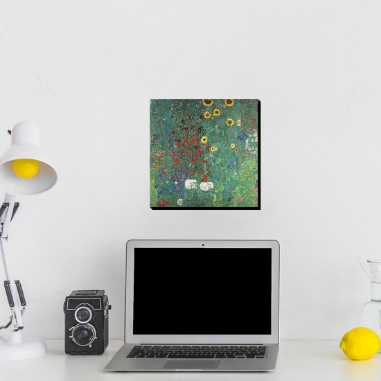 تابلو شاسی طرح باغ گل های آفتابگردان از کلیمت