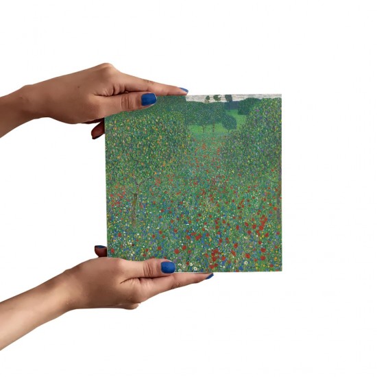 تابلو شاسی طرح گل دادن شقایق ها از کلیمت