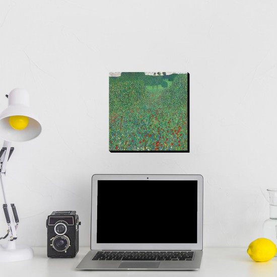 تابلو شاسی طرح گل دادن شقایق ها از کلیمت