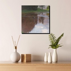 تابلو شاسی طرح صبح کنار برکه از کلیمت