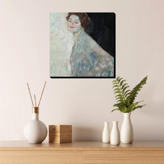 تابلو شاسی طرح خانم سفیدپوش از کلیمت