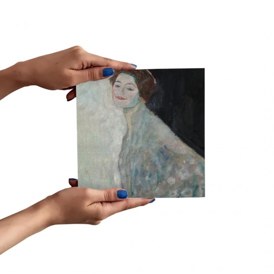 تابلو شاسی طرح خانم سفیدپوش از کلیمت