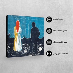 تابلو شاسی طرح دو نفر تنها از ادوارد مونک