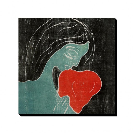 تابلو شاسی طرح دو قلب از ادوارد مونک