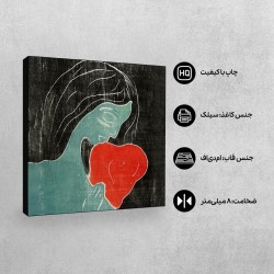 تابلو شاسی طرح دو قلب از ادوارد مونک