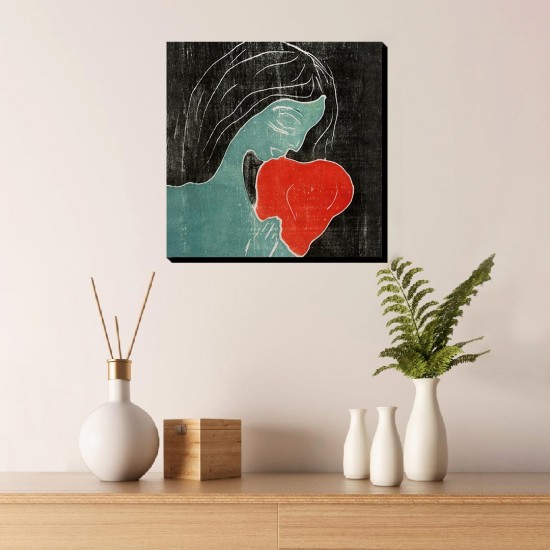 تابلو شاسی طرح دو قلب از ادوارد مونک