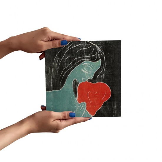 تابلو شاسی طرح دو قلب از ادوارد مونک
